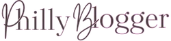 pink and dark gray logo for Philly blogger - a female blogger and creative entrepreneur